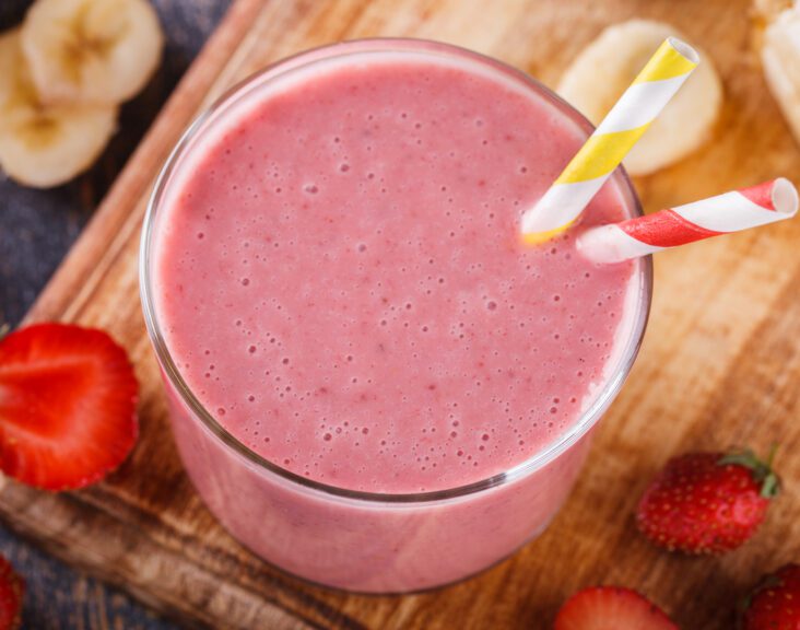 smoothie bananowo truskawkowe